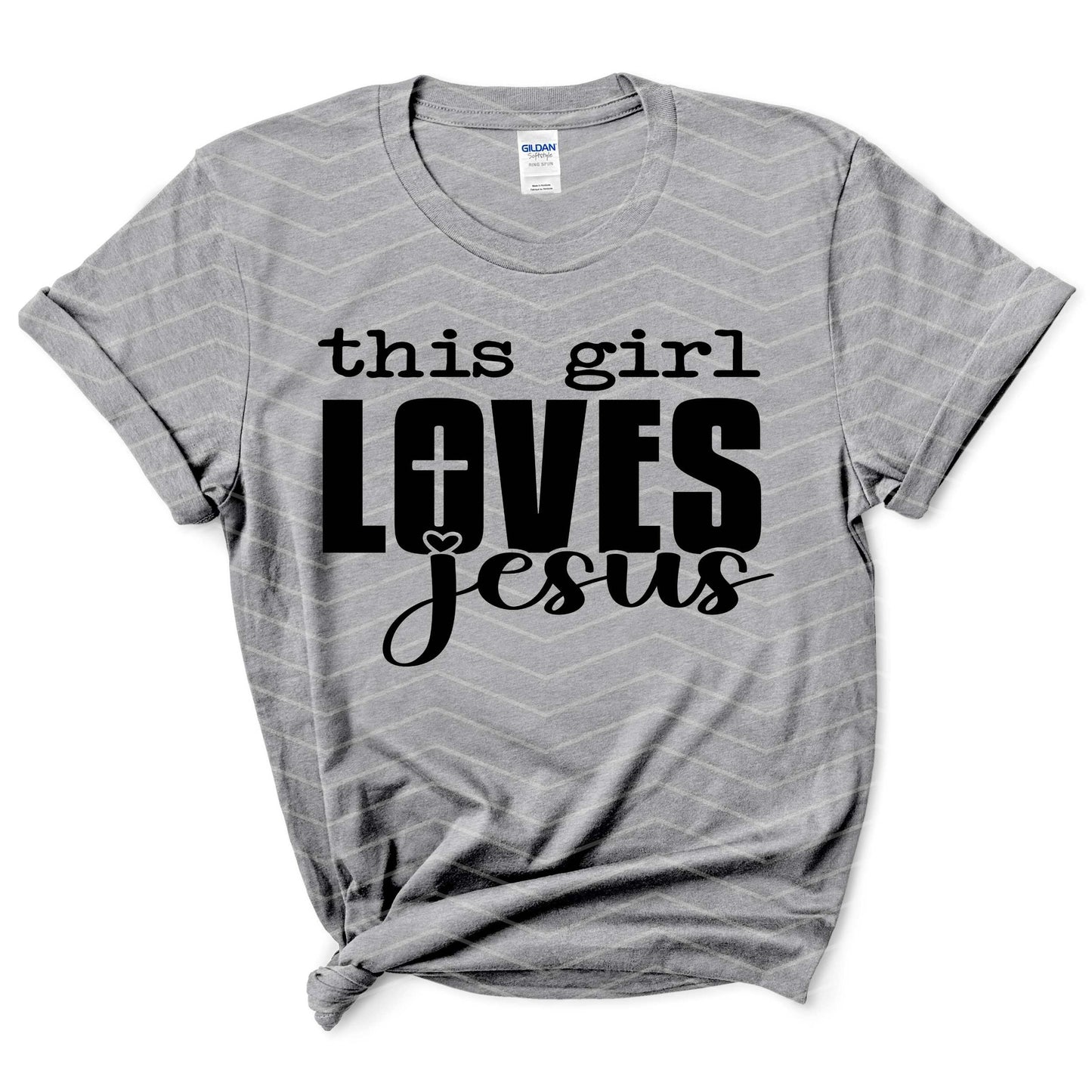 ✝️ This Girl Loves Jesus Shirt | Christian Faith Tee | Religious Graphic T-Shirt (S–5XL)
