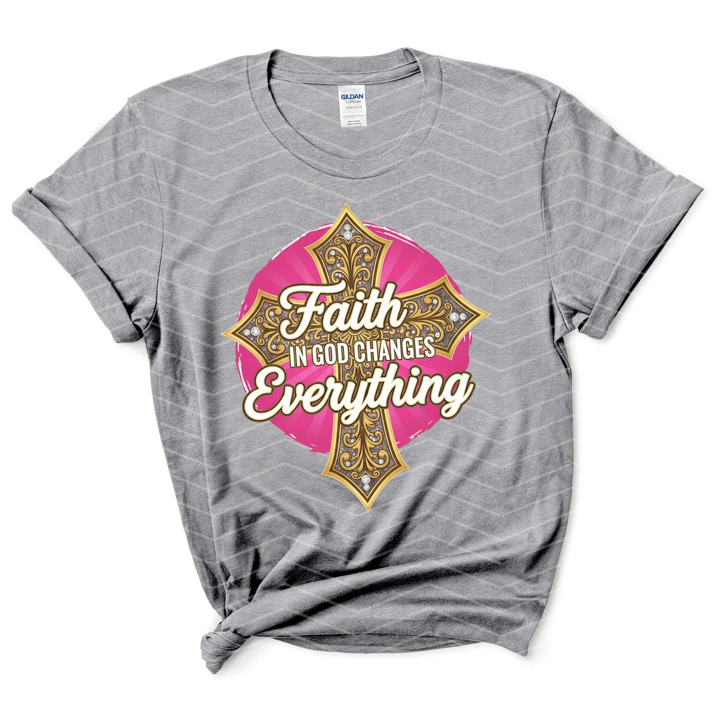 ✝️ Faith in God Changes Everything Shirt | Christian Cross Tee | Religious Inspirational T-Shirt (S–5XL)