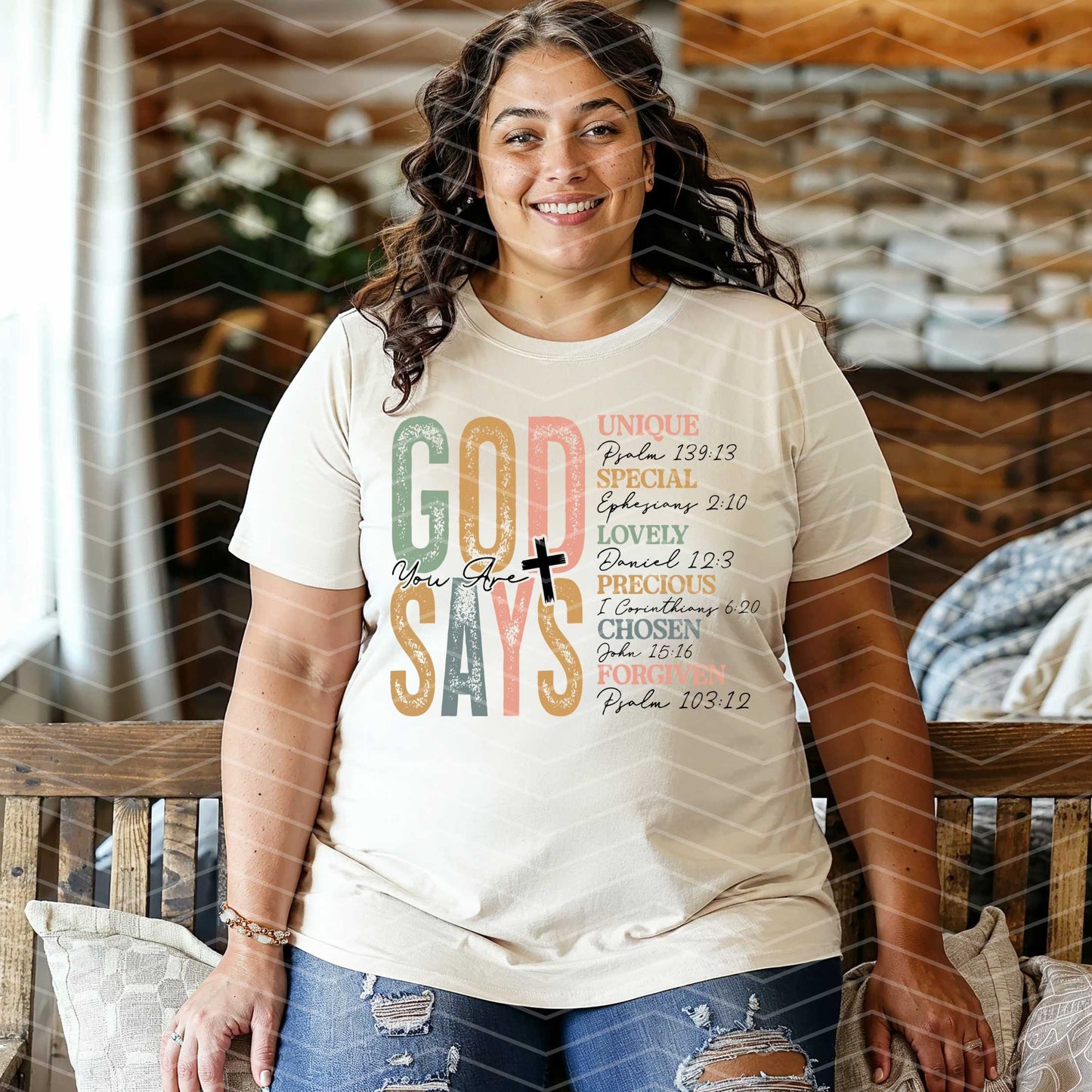 π God Says Shirt | Christian Affirmation Tee | Faith-Based Inspirational T-Shirt (Sβ5XL)