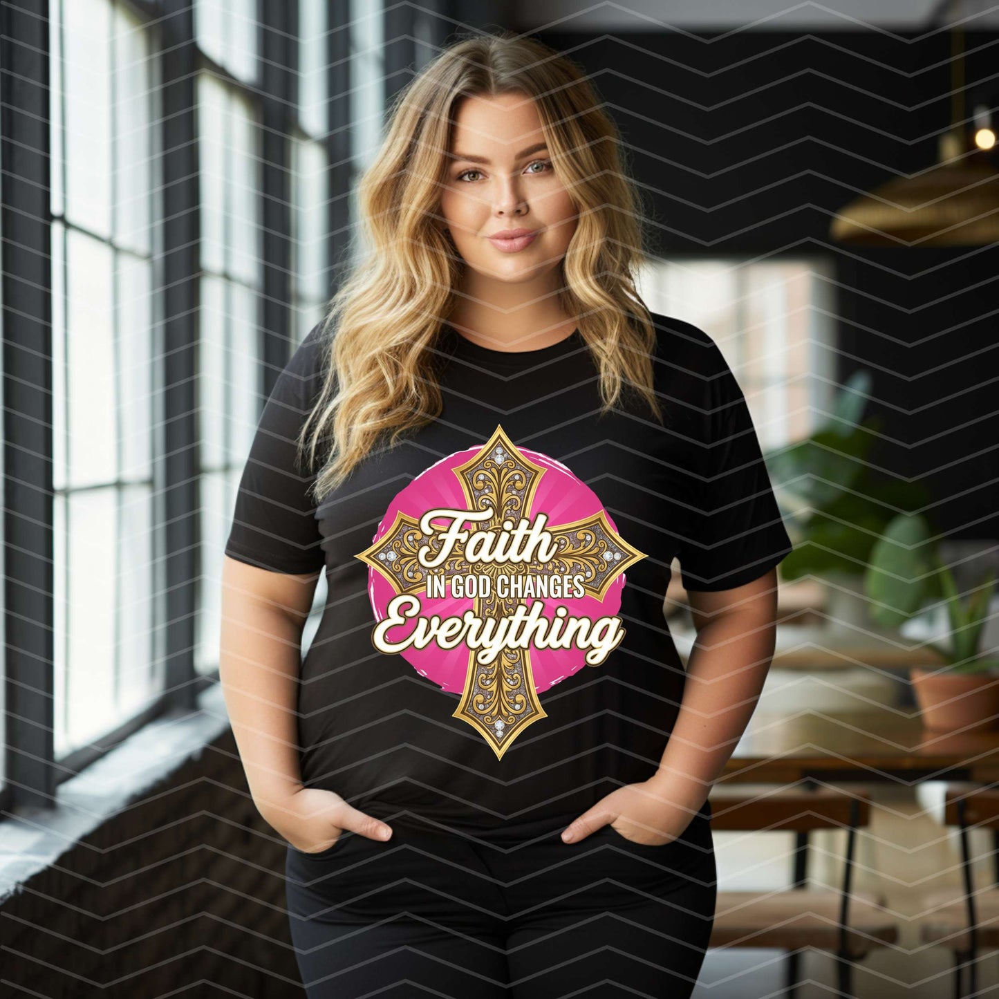 ✝️ Faith in God Changes Everything Shirt | Christian Cross Tee | Religious Inspirational T-Shirt (S–5XL)