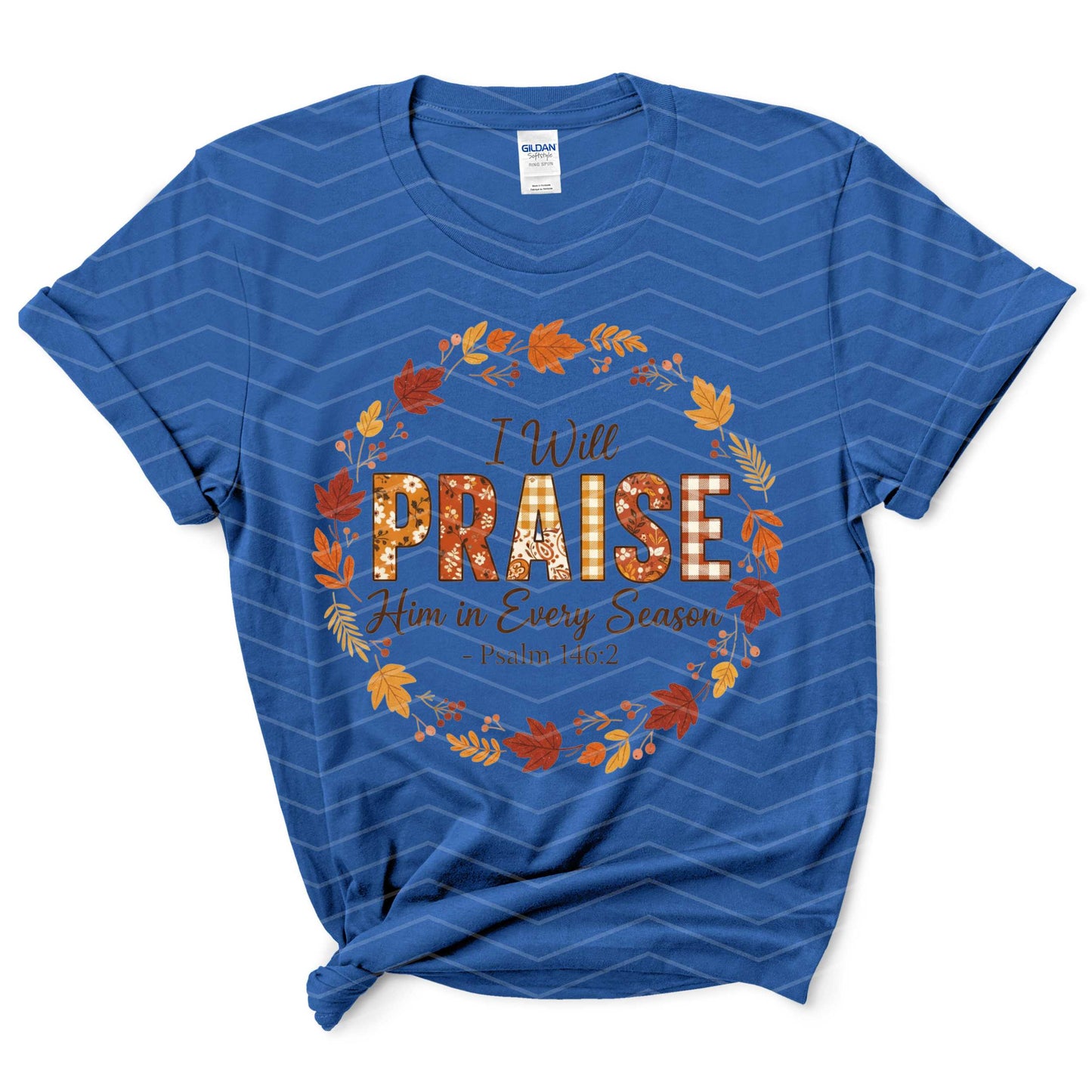 π I Will Praise Him in Every Season Shirt | Fall Christian Tee | Faith-Based Autumn T-Shirt (Sβ5XL)