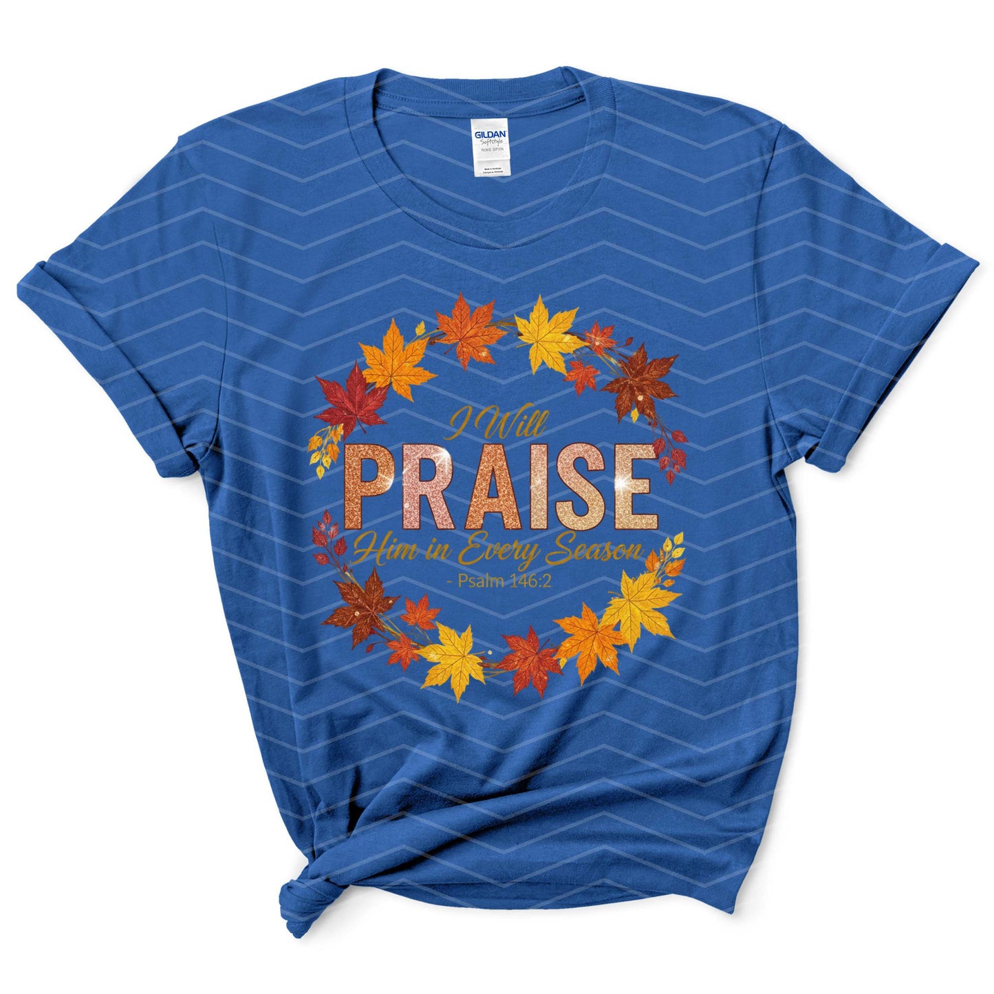 π I Will Praise Him in Every Season Shirt | Glitter Faith Shirt | Fall Christian T-Shirt (Sβ5XL)