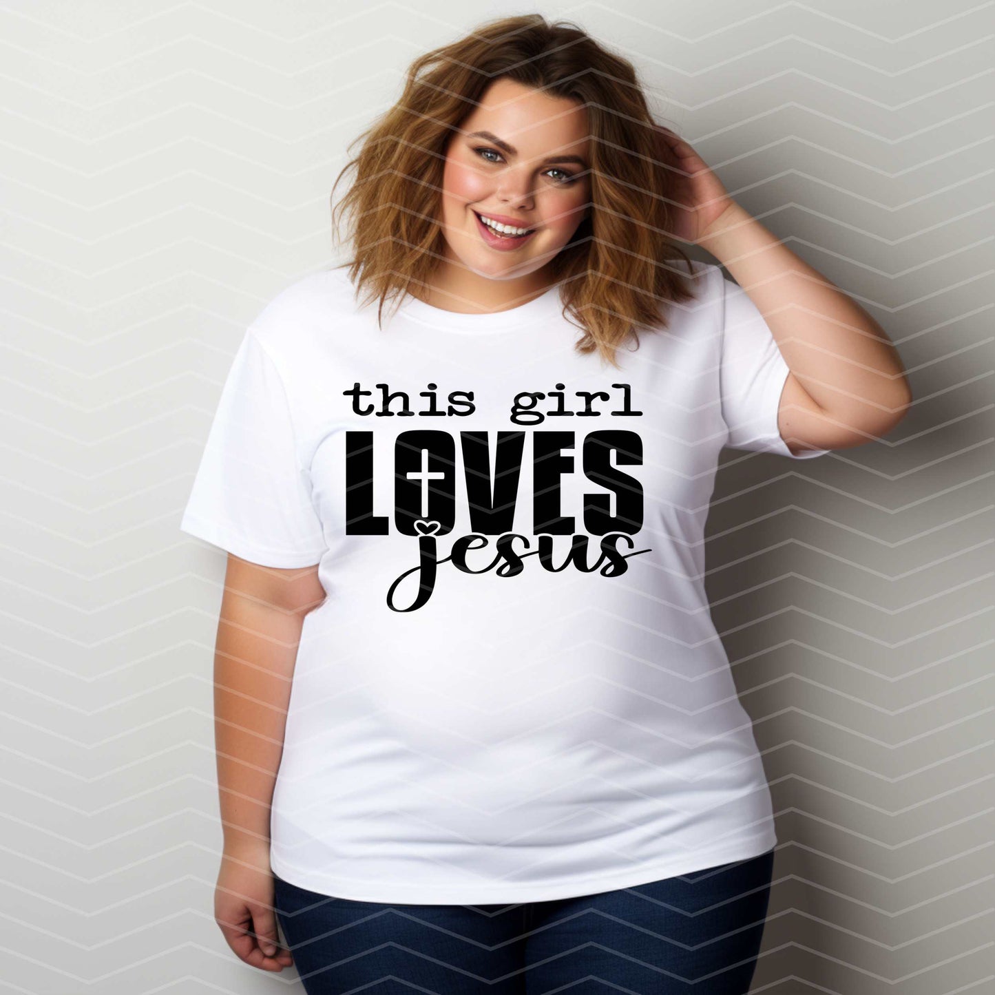 ✝️ This Girl Loves Jesus Shirt | Christian Faith Tee | Religious Graphic T-Shirt (S–5XL)