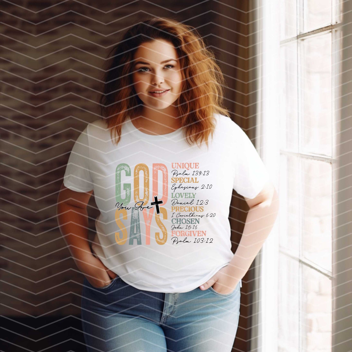 π God Says Shirt | Christian Affirmation Tee | Faith-Based Inspirational T-Shirt (Sβ5XL)