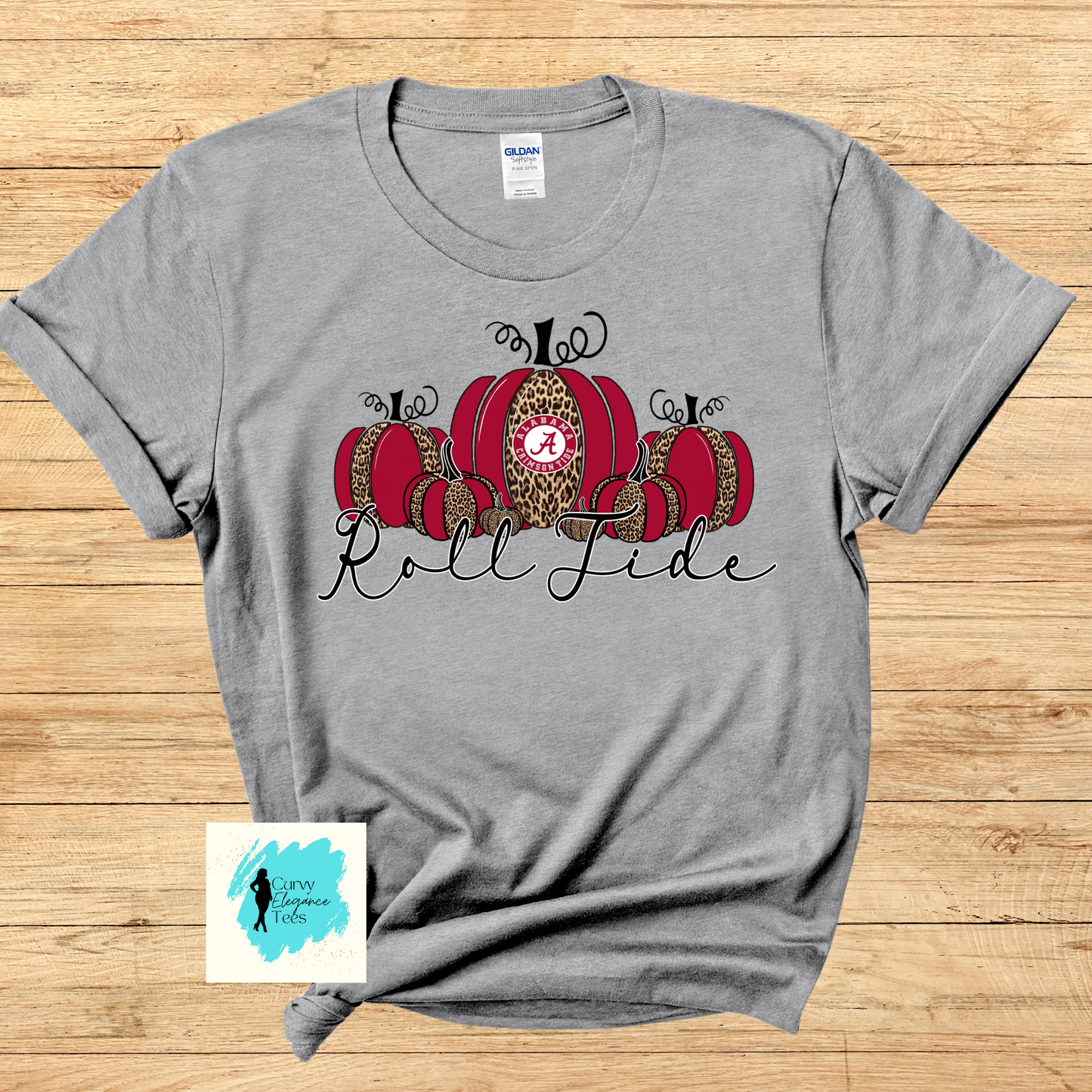 Alabama Roll Tide Pumpkin Shirt | Fall Football Tee | Crimson Tide Graphic T-Shirt for Women (Sโ5XL)