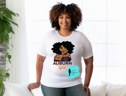 ✨ Auburn Tigers Girl T-Shirt | Game Day Tee for Women (Sizes S–5XL)