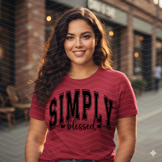 ✨ Simply Blessed Shirt | Christian Faith Tee | Inspirational Graphic T-Shirt (S–5XL)