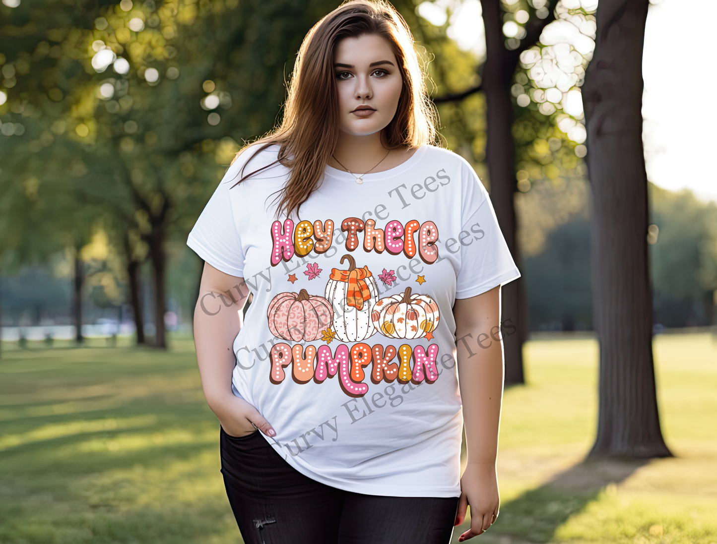 Hey There Pumpkin T-Shirt | Cute Fall Graphic Tee | Autumn Pumpkin Shirt for Women (S–5XL)
