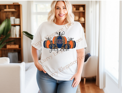 Auburn Tigers Pumpkin T-Shirt | Fall Game Day Graphic Tee | War Eagle Shirt for Women (S–5XL)