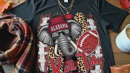 Alabama Leopard Game Day Tee | Roll Tide Graphic Shirt
